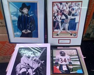 autographs, garth brooks, ken griffey jr, walter payton , cobo hall Prince real photo not autograph
