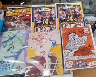 lions program 1952, brian greise autograph michigan champs