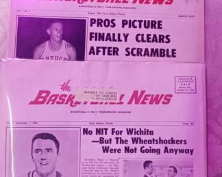 1962 # 1 the basketball news and a sample copy of #1 very rare never seen a sample copy