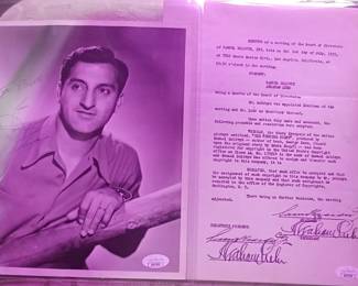 danny thomas jsa , samuel goldwyn jsa autographs