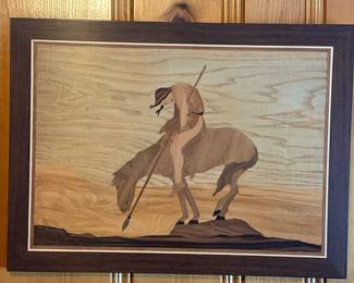 "The End of the Trail" -Marquetry Artwork