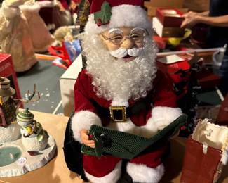 1990s Holiday Creations 16" Musical Santa Claus Animated Figure