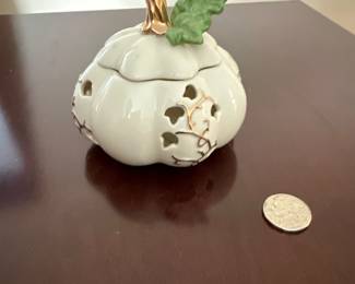 Lenox Pierced Pumpkin Votive Tea Light Candle Holder