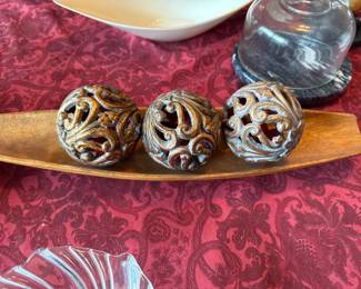 Decorative Spheres centerpiece