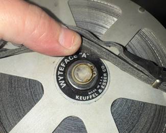 vintage Keuffel & Esser (K&E) "Wyteface" steel tape measure