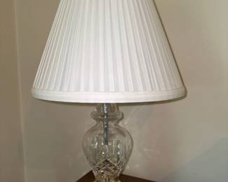 Waterford Crystal Urn Lamp with Crescent Brass