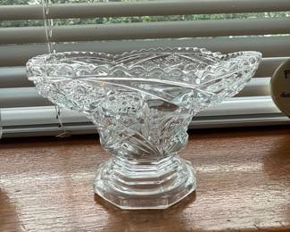 Vintage Manganese glass pedestal Bowl