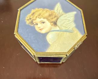 Vintage Cherub Angel Jewelry Box