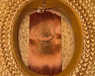 Straw Boater Hat early 20th century