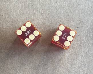 Red translucent Casino Die