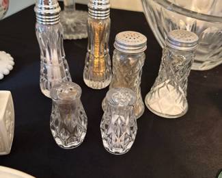Crystal Salt and Pepper Shakers