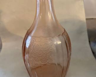 Anchor Hocking "Mayfair" Pink Depression Glass Decanter
