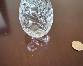 Rogaska Slovenia Etched Crystal Egg