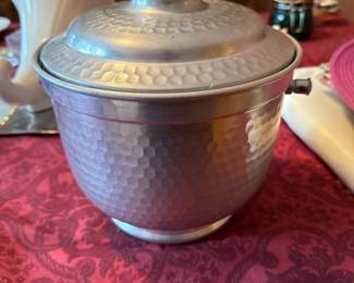 vintage hammered aluminum ice bucket