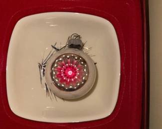 Vintage Shiny Brite Glass Christmas Ornament