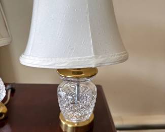 Waterford Fiona Crystal and Brass Beside Table Lamp