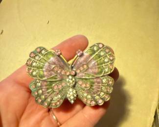 Butterfly Bejeweled Trinket Box