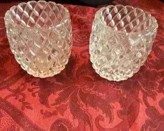 HOMCO clear votive candle holders