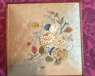 embroidered floral design