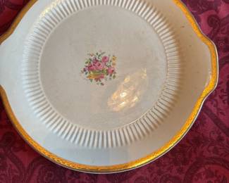 National Brotherhood of Operative Potters vintage serving plate - 22K Gold etched rim