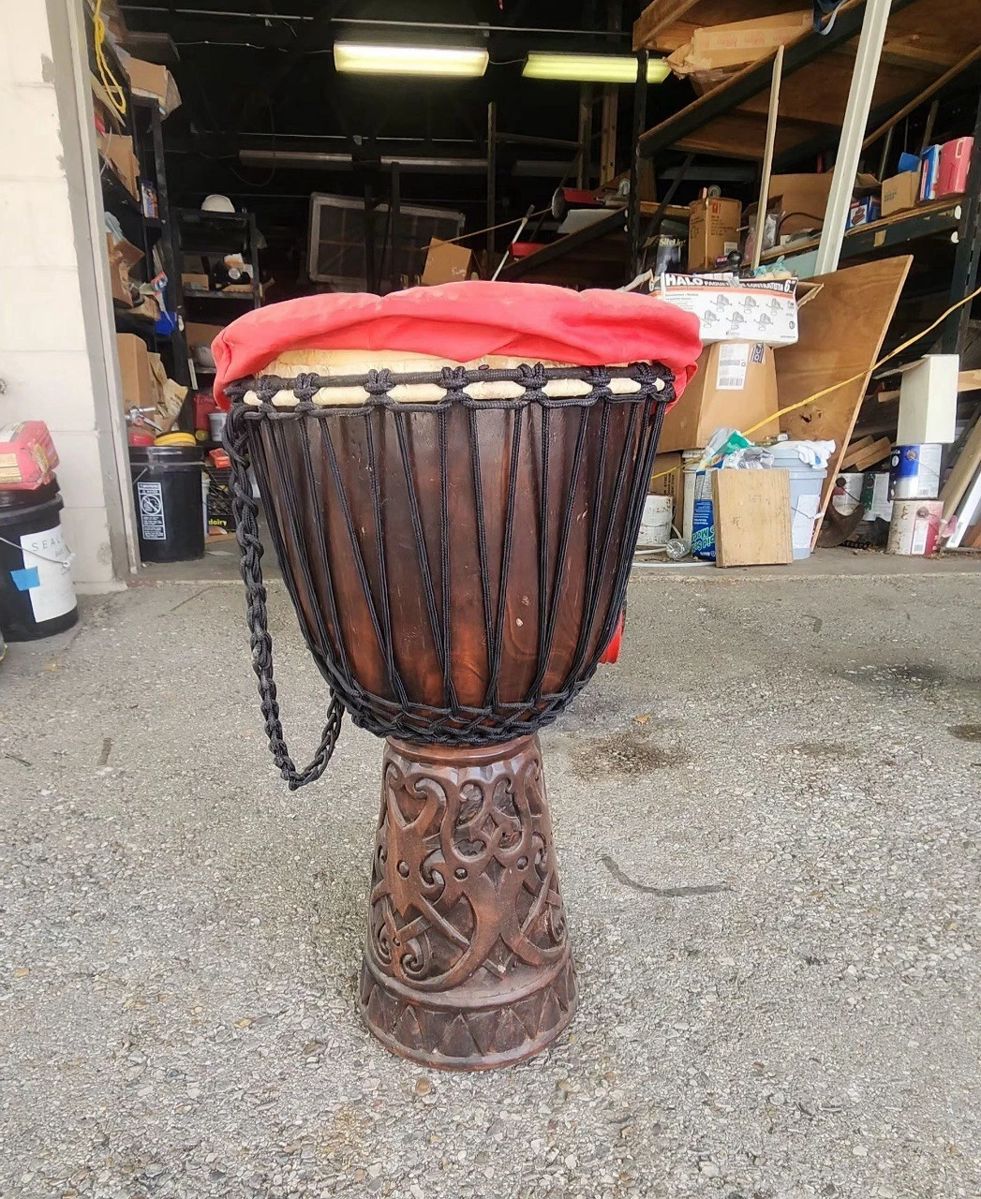 13 Inch Sageman Djembe Drum qui9008 $200 - By Appointment Pickup at 5245 Quincy St Metairie, LA 70006 - Construction Company Liquidation