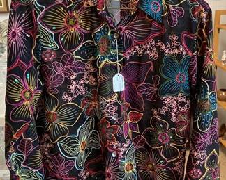 Coldwater Creek Long Sleeve Size M Embellished Multicolor Black Bloues AAA2585 $50.00 9017 Airline HWY New Orleans LA 70118 By Appointment 10-4 M-S

