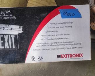 Exitronix S900SR Series Universal Red LED EdgeLit Exit Sign NIB QY9010 $30.00