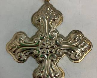 Reed & Barton 2016 Sterling Silver Christmas Cross Ornament AAA2499 $55.00