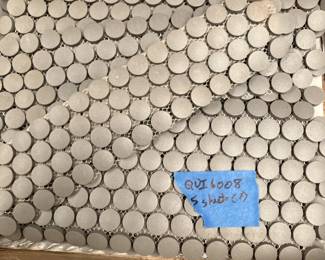 Gray Porcelain Matte Penny Round Mosaic Tile (5 Sheets) qui6008 20