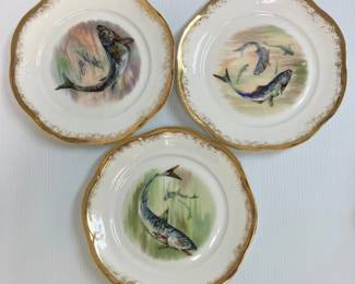 Mignon Z.S. & Co. Bavaria Porcelain 3 Plates with Scalloped Gold Rims AAA2628 $70.00 AAA Vintage Shop 9017 Airline HWY New Orleans LA 70118 By Appointment 10-4 M-S
