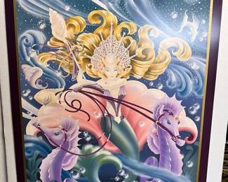 1994 David Johnson New Orleans Mardi Gras Poster Queen of Water Signed Numbered $74.99 AAA Vintage Shop 9017 Airline HWY New Orleans LA 70118 By Appointment 10-4 M-S
