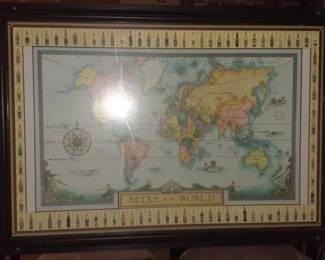 LG0005 Beers around the World Framed Tavern Pub Bar Sign