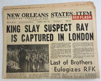 June 8, 1968 New Orleans StatesItem Complete Newspaper AAA2541 $124.99 1