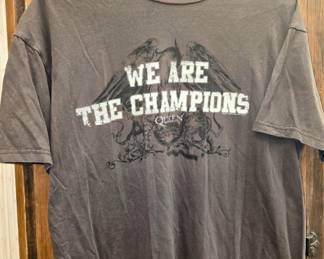 Vintage QUEEN We Are The Champions  LARGE Unisex, Brown, T shirt JEN8017 $21.99