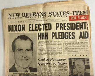 November 6, 1968 New Orleans States-Item Red Flash Edition Newspaper AAA2550 124.99