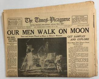 July 21, 1969 The TimesPicayune Newspaper AAA2556 $125   - AAA Vintage 9017 Airline HWY New Orleans, LA 70118 Hours 10-4 Monday - Saturday