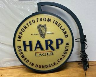 LG5301 Harp Lager Light Up Outdoor Tavern Pub Bar Sign $300.00