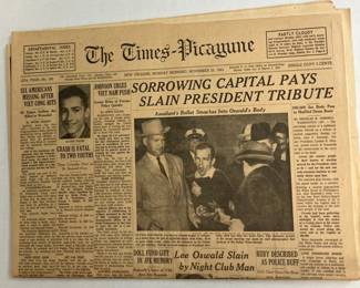 November 25, 1963 The TimesPicayune Newspaper AAA2557 $75   - AAA Vintage 9017 Airline HWY New Orleans, LA 70118 Hours 10-4 Monday - Saturday