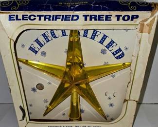 JEN8070 Vintage 1960s Electrified Christmas Tree Topper $31.99 AAA Vintage Warehouse 712 L And A Rd Suite B Metairie, LA 70001 By Appointment Thursday - Saturday 10-4 