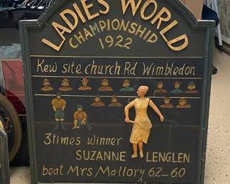 LG5215 Ladies World Championship 1922 Wimbledon Wooden Tavern Pub Bar Sign $300.00