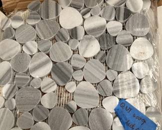 5pcs Floor & Decor Skyfall Pebblestone Marble Mosaic 12x12x3 8 qui6009 30