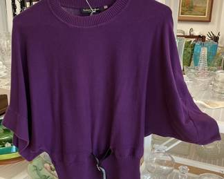 Vintage 1980s Sydney Easton Purple Faux Belt Size 2X Sweater AAA2601 $24.99 AAA Vintage Shop 9017 Airline HWY New Orleans LA 70118 By Appointment 10-4 M-S