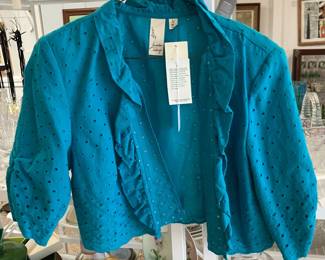 Lavender Honey Ladies Bolero Turquoise Jacket Size L AAA2618 $24.99  - AAA Vintage 9017 Airline HWY New Orleans, LA 70118 Hours 10-4 Monday - Saturday