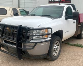 2012 Chevrolet Silverado 3500 HD Flat Bed Pickup Truck, VIN 1GB3K0CG7CZ341030