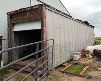 Storage Container 8ft x 8ft3in x 40ft, Includes Tire Assortment Atop Container