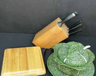 Soup Tureen, Knife Set Plus Cutting Board