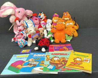 Stuffed Animals Including Energizer Bunny, Garfield, And More