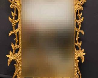 03 47 X 26 Foliate Chippendale Antique Gold With Plain Mirror
