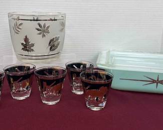 006 Rare Pyrex Atomic Casserole Dish Vtg Barware