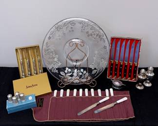 Collection Of Silver And Vintage Serving Pieces